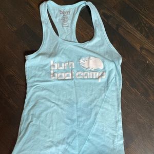 Light blue burn boot camp tank